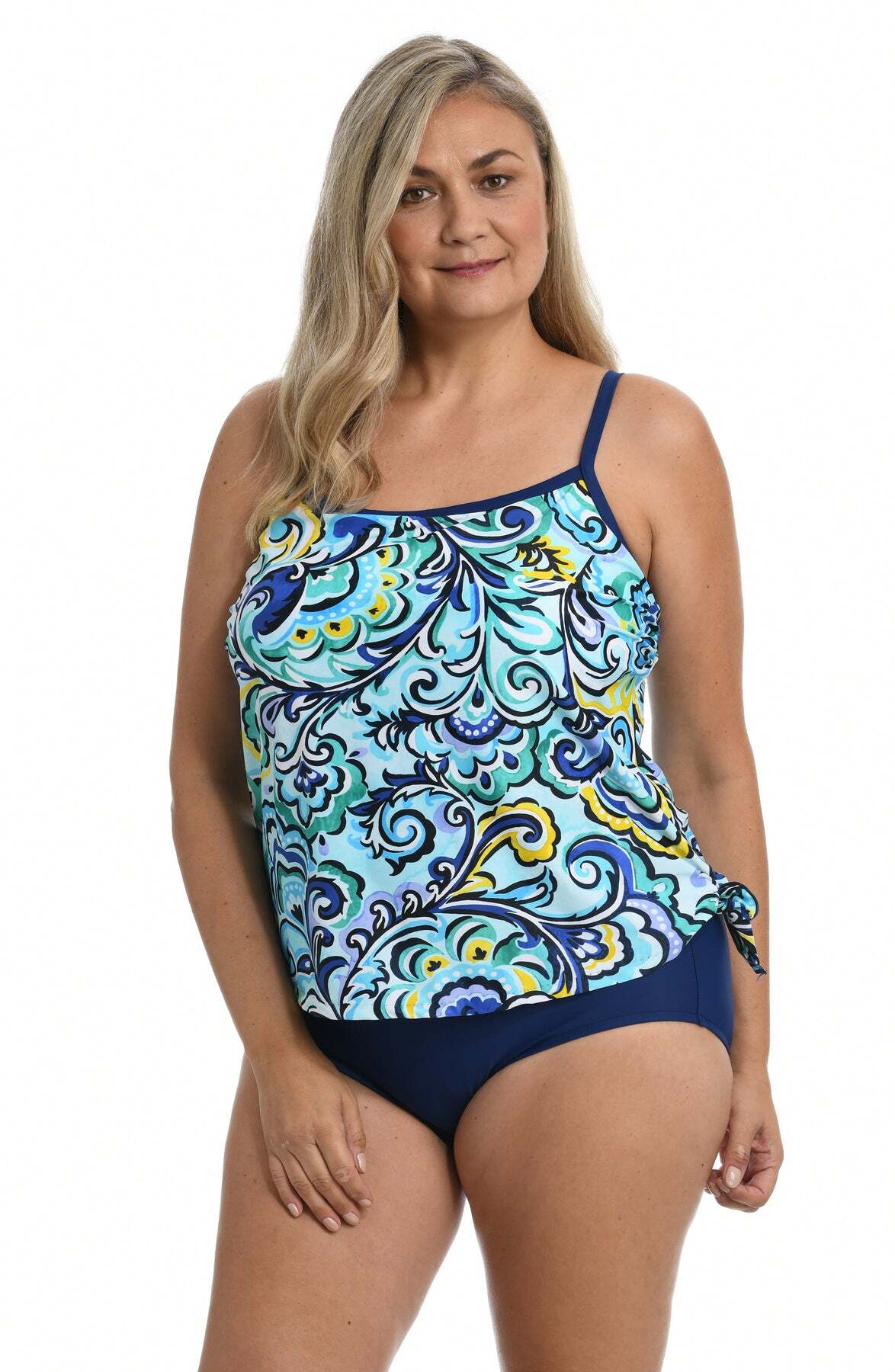 Maxine Columbiana Scoop Neck Faux Tankini Size 18W