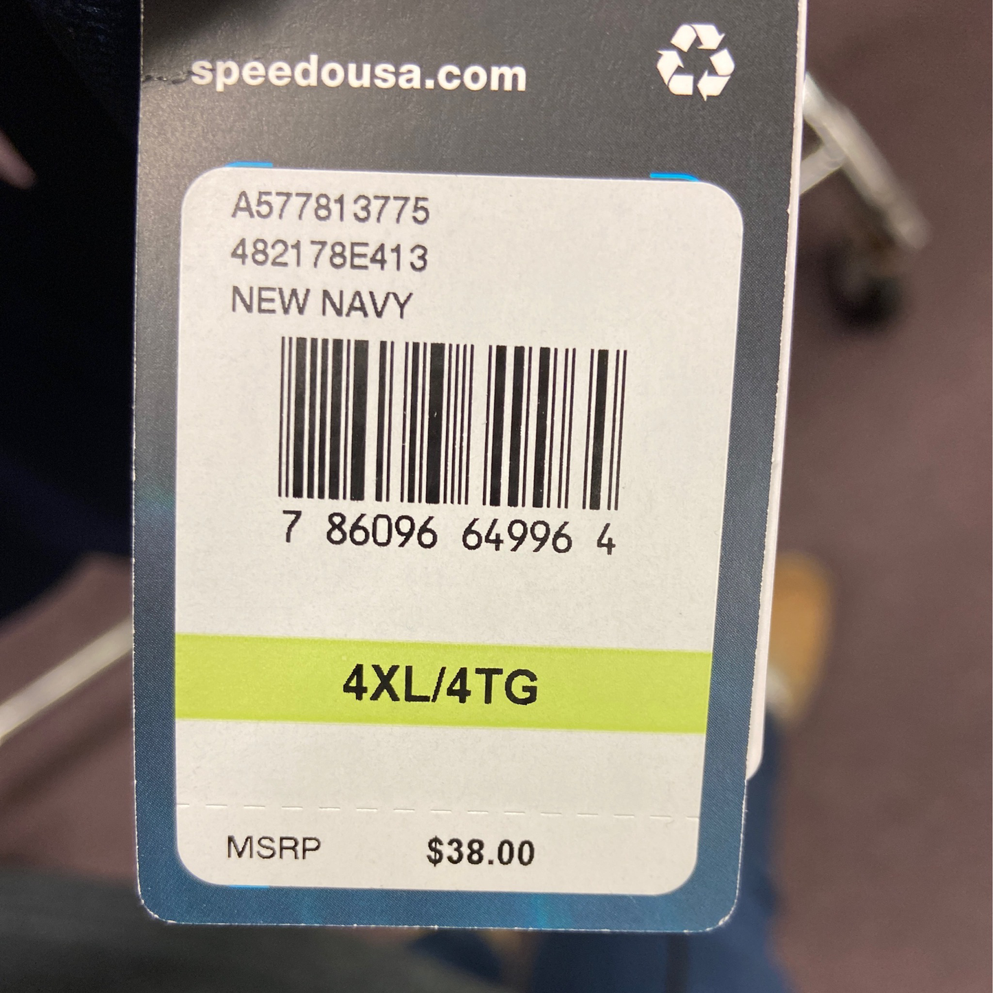Speedo New Navy 4XL Easy Swim Shirt