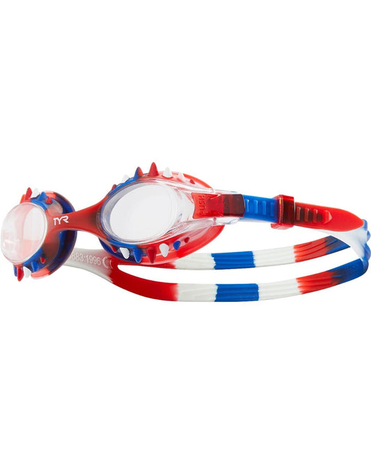 TYR Red/Navy Kids' Swimple Spikes Tie Dye Goggle