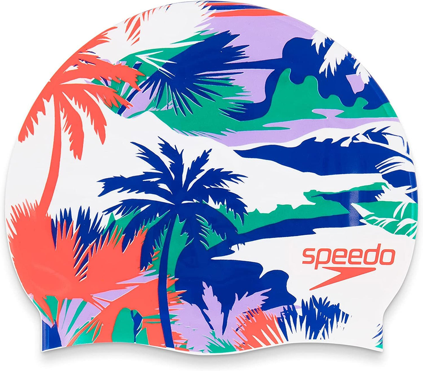 Speedo White Silicone Printed Cap
