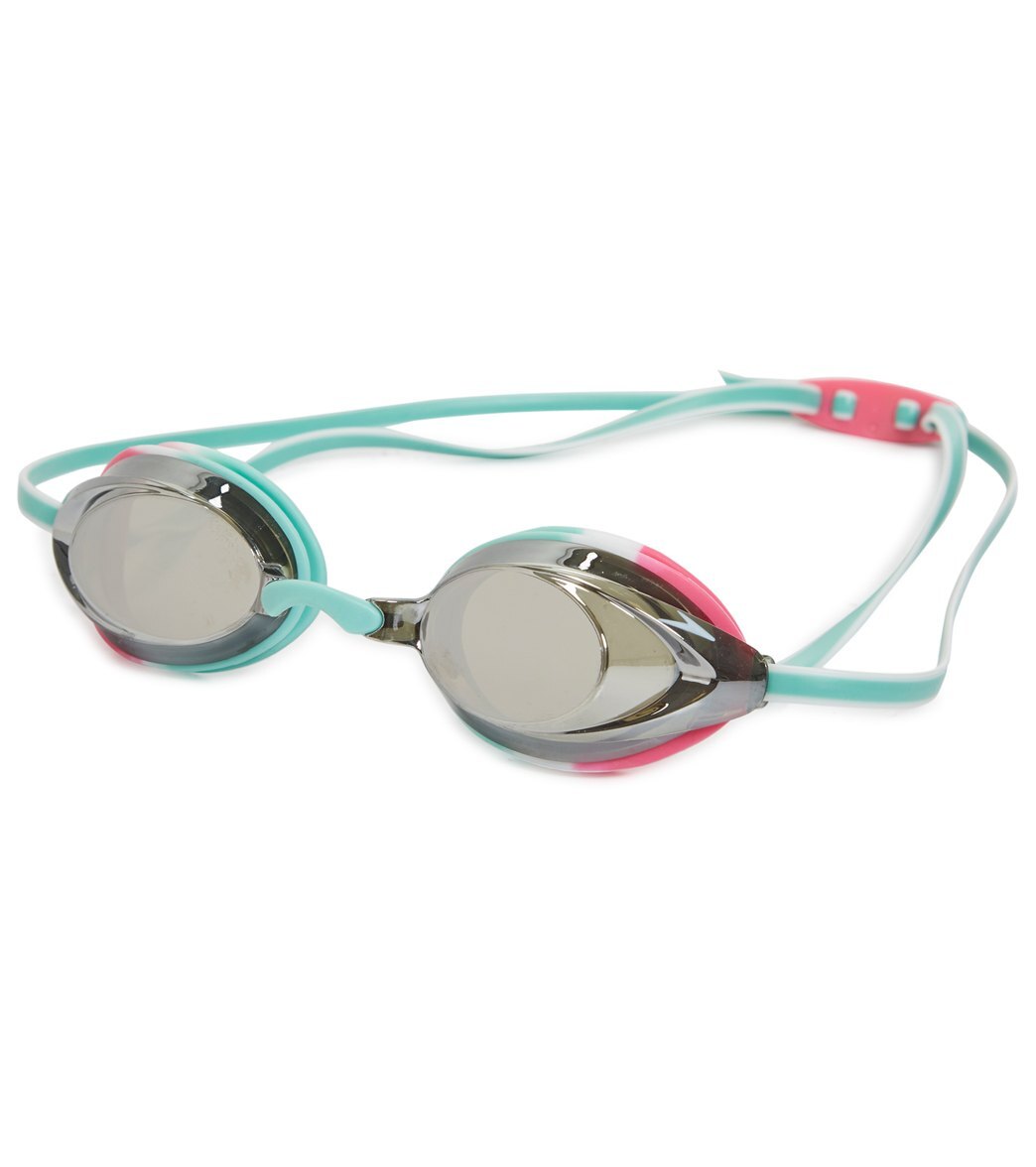 Speedo Pink Mint/Grey/Grey Mirrored Jr. Vanquisher 2.0 Mirrored Goggle