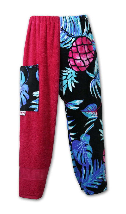 XLarge Raspberry Tropical Pineapple Towel Pants