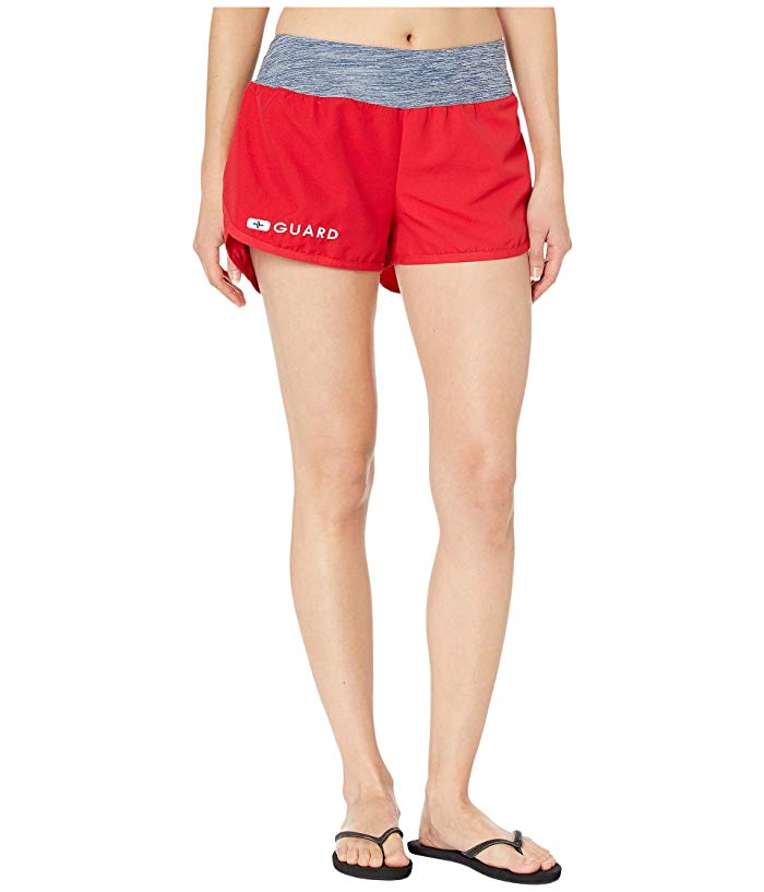 Speedo Red Lifeguard Female Stretch Waistband Short