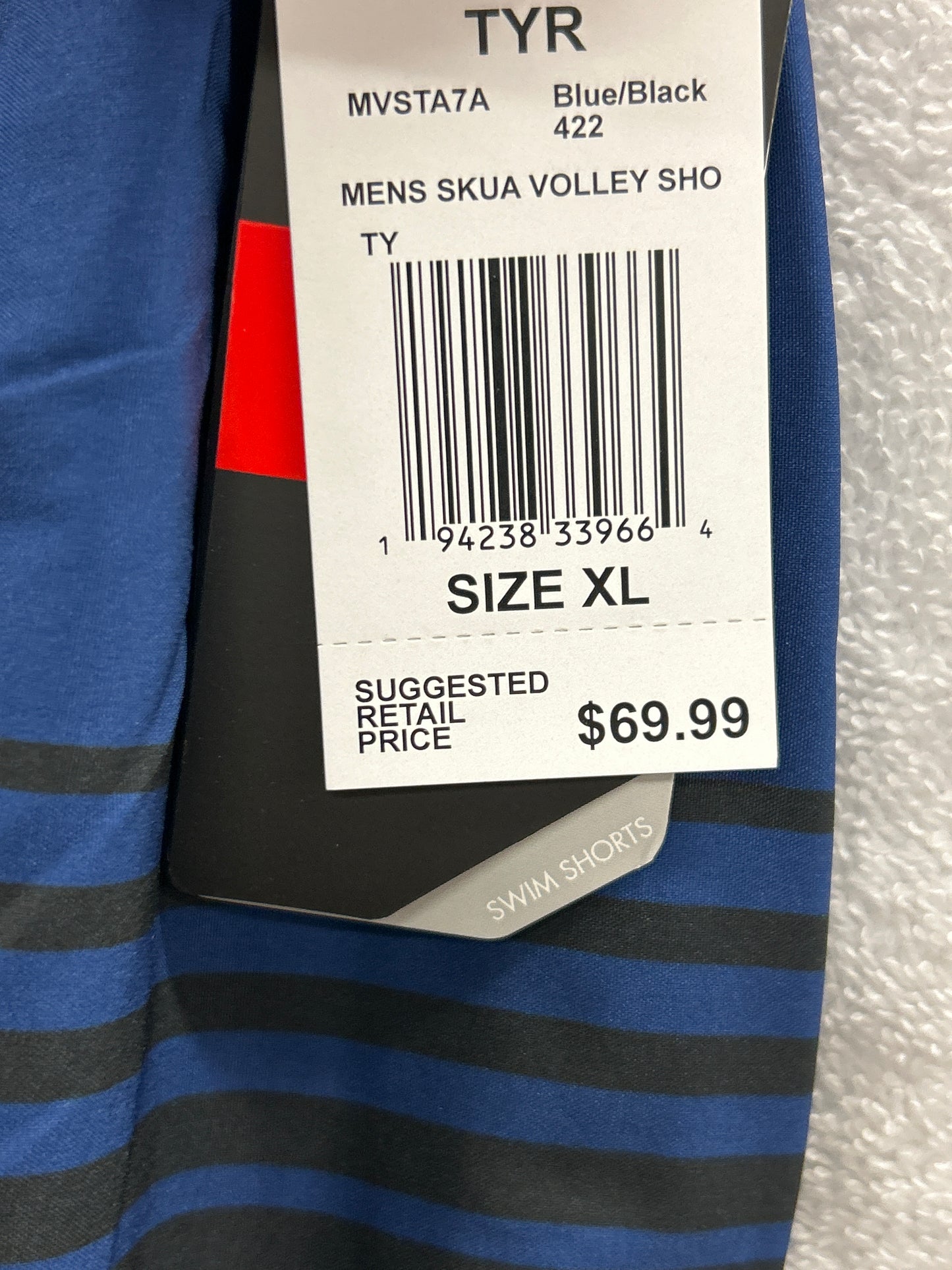 TYR Men’s Skua Volley Short Blue/Black Size XL