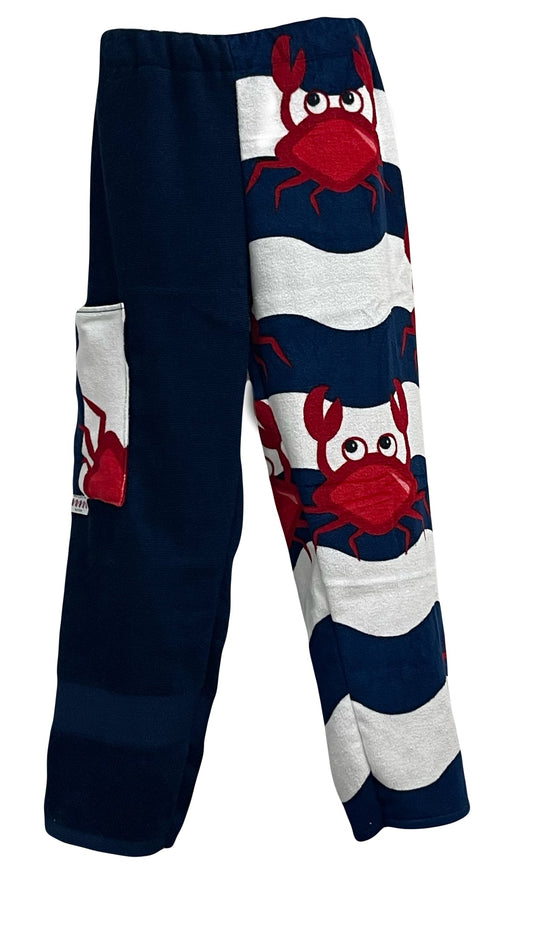 Navy Crab Towel Pants