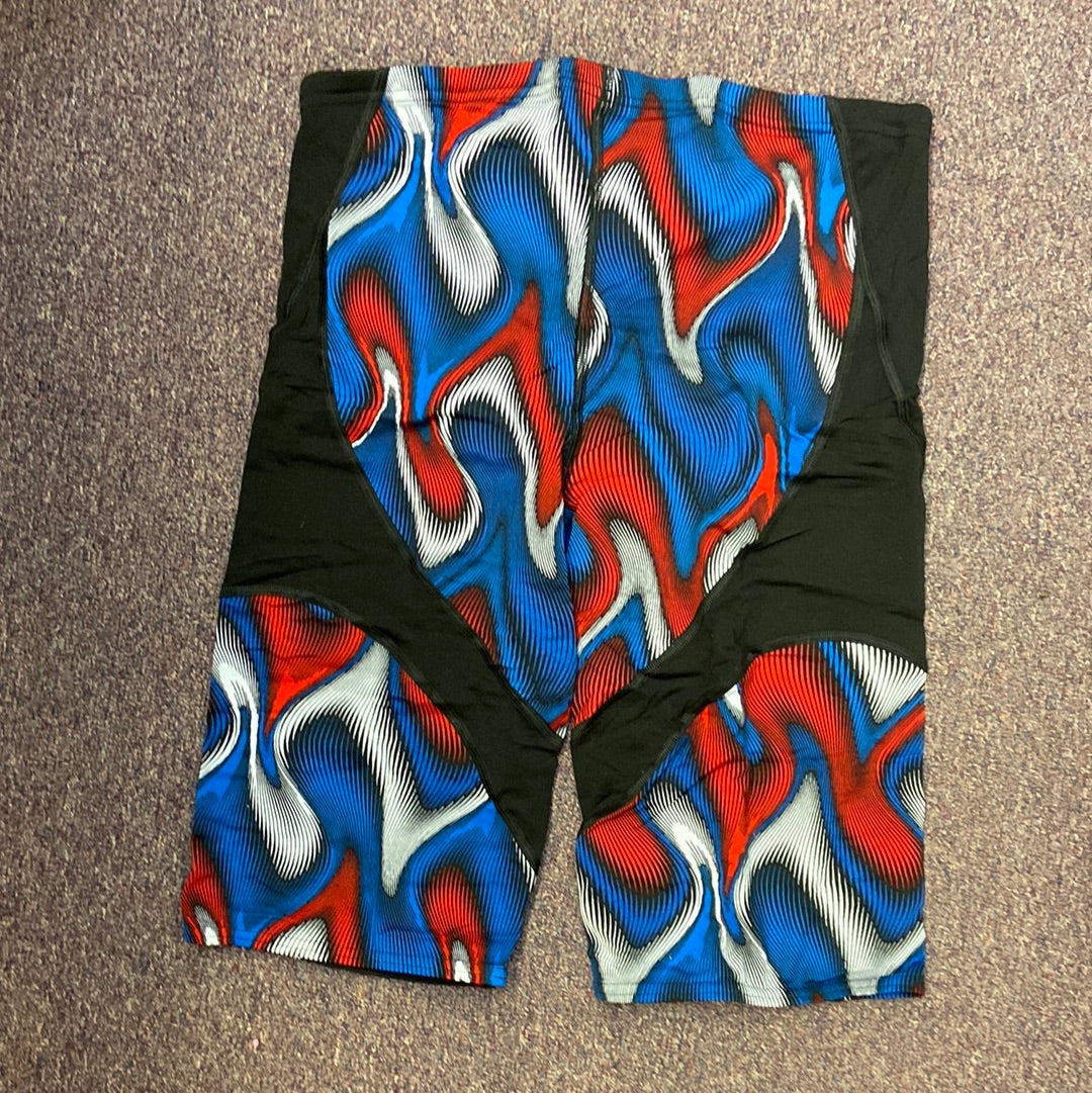 Speedo Endurance+ Team Royal Blue/Red/White Jammer Size 34