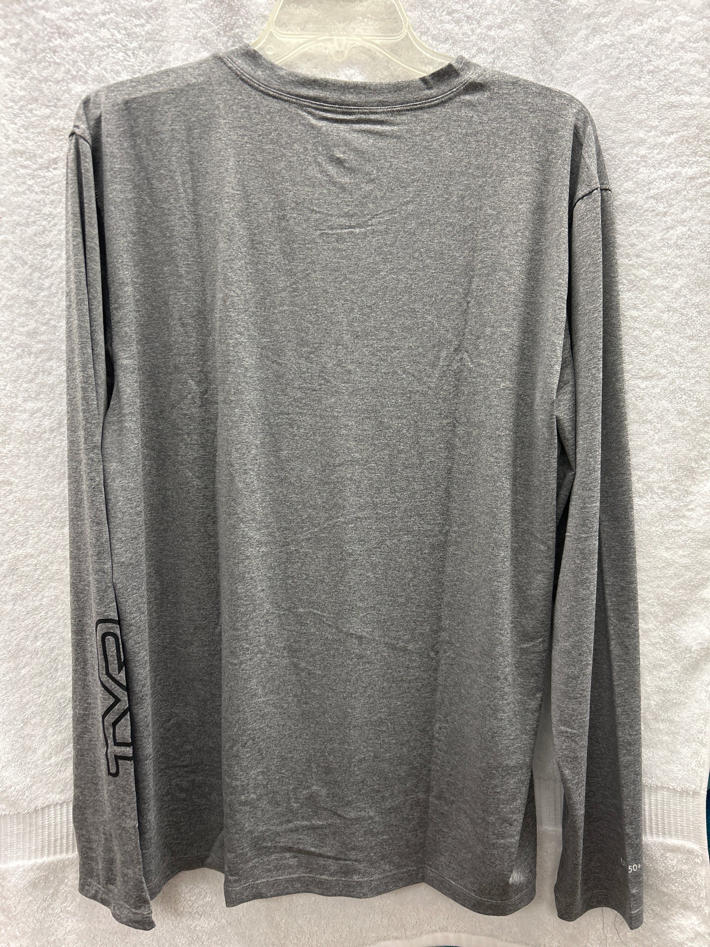 TYR Men’s Long Sun Shirt Iron Heather Size XL