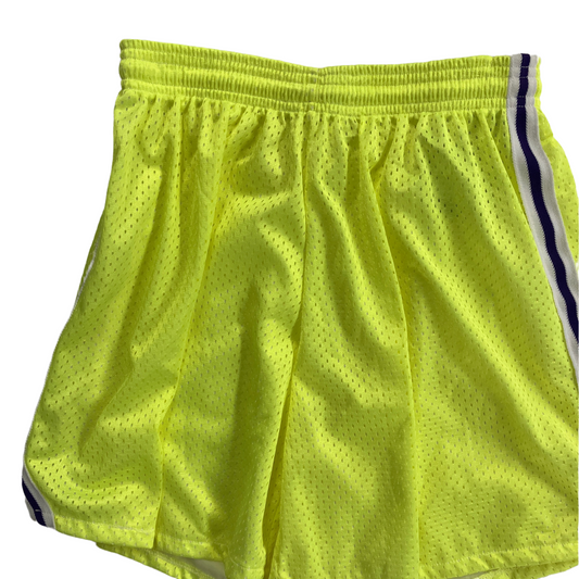 Fit 2 Win Adult Small Neon Yellow Ribbon Shorts