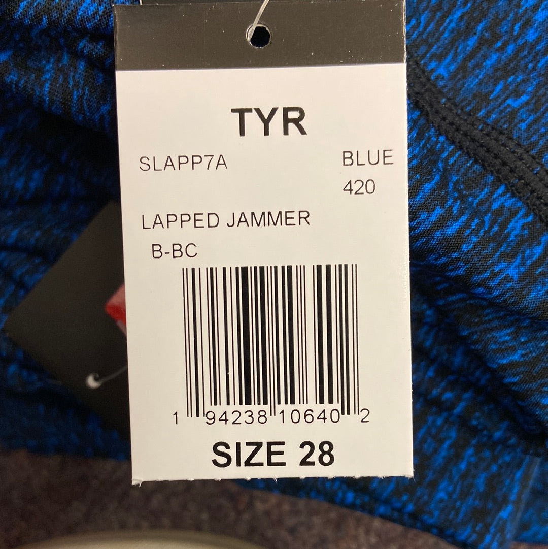 TYR Blue Lapped Jammer Size 28