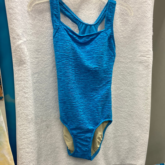 Penbrooke Sea Blue Krinkle One Piece H Back Size 10