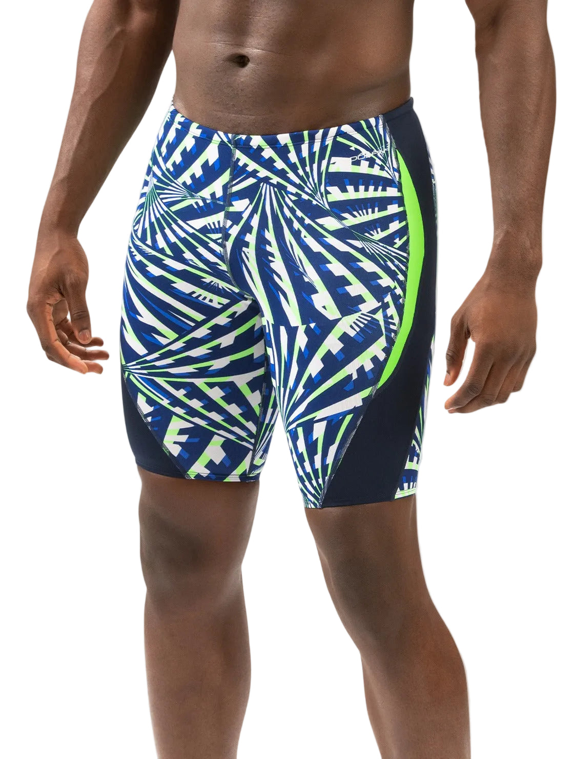 Dolfin Reliance Atomic Blue/Green Color Block Jammer Size 30