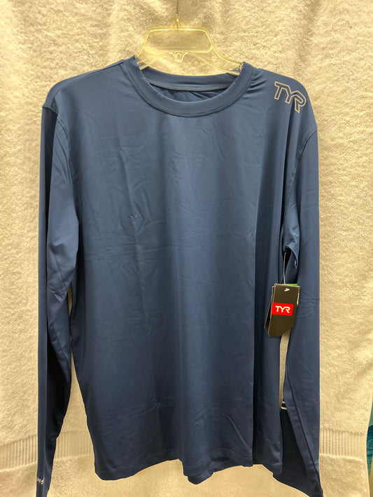 TYR Men Long Sun Shirt Navy Size L
