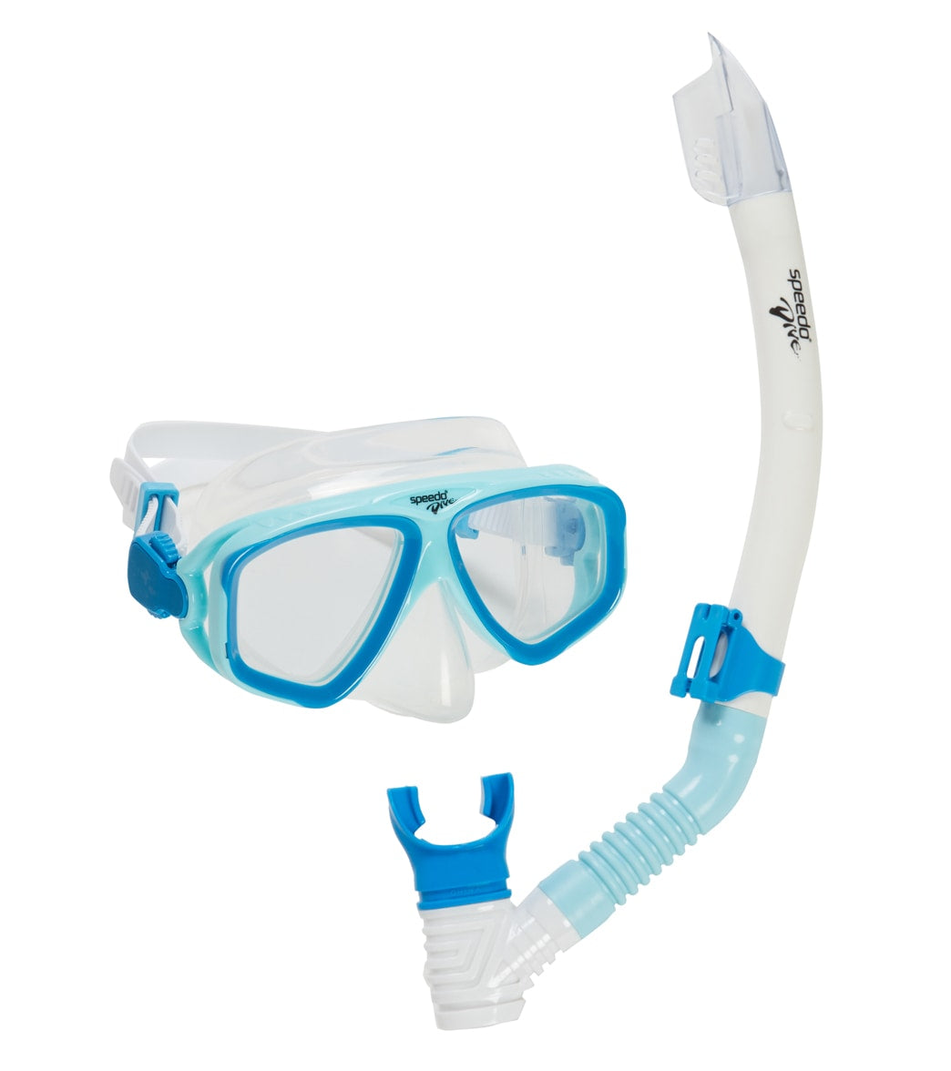 Speedo Cool Blue/Clear Adult Adventure Mask Set