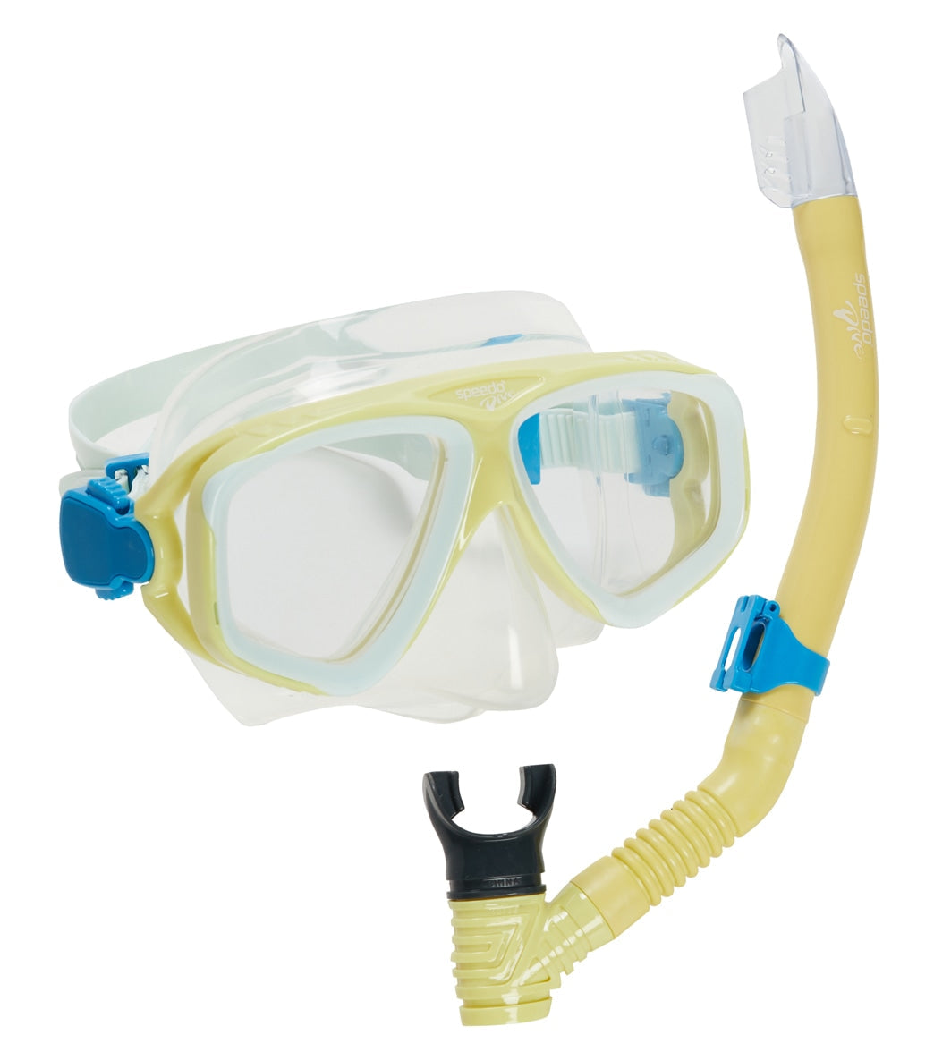 Speedo Blazing Yellow Adult Adventure Mask & Snorkel Set