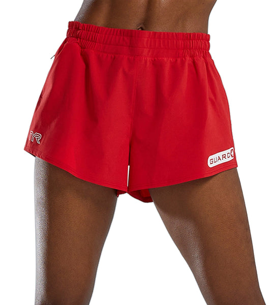 TYR Women's Red Guard Pace Running Shorts Size Large