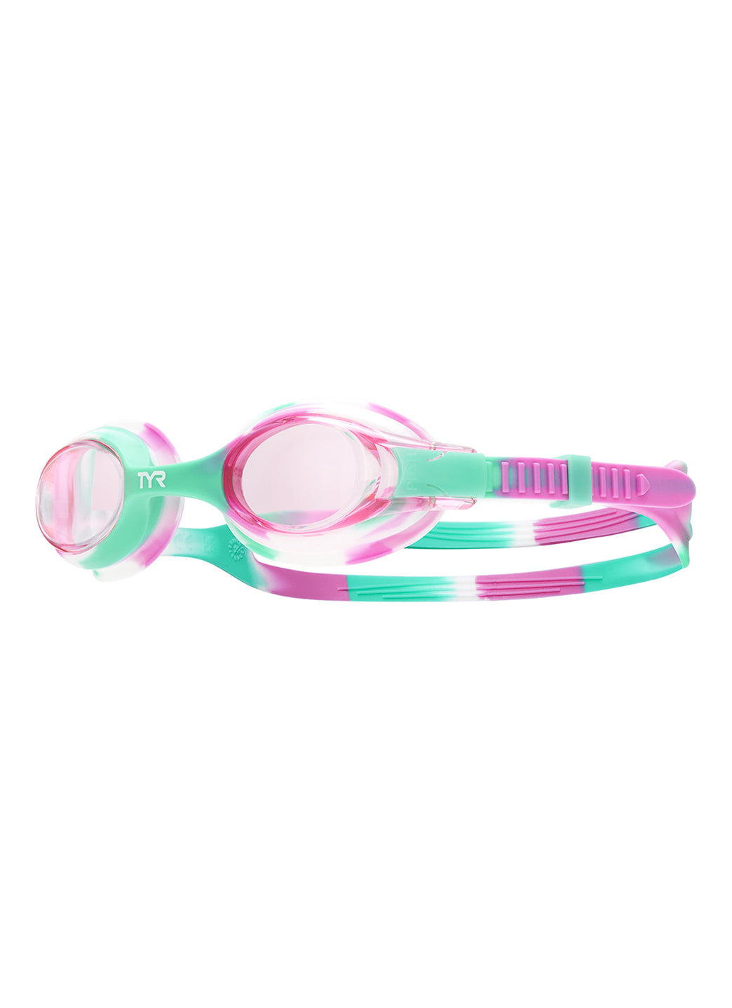 TYR Pink/Mint Kids' Swimple Tie Dye Goggle