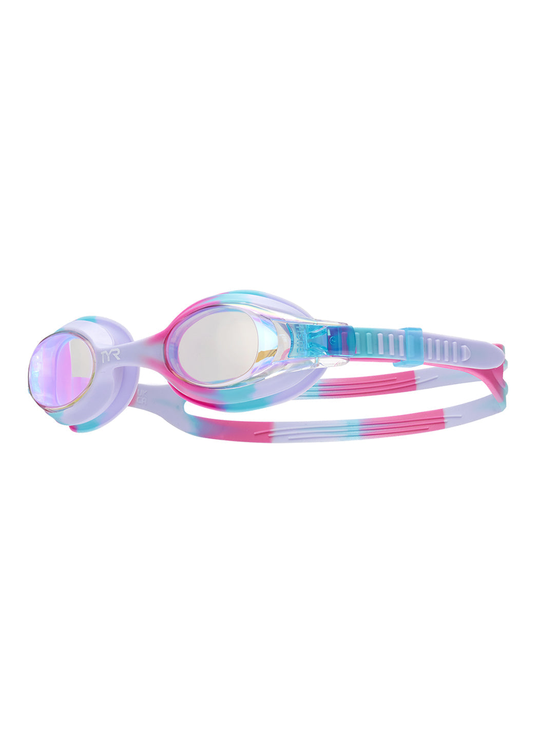 TYR Pink/Blue Kids' Swimple Tie Dye Mirrored Goggle
