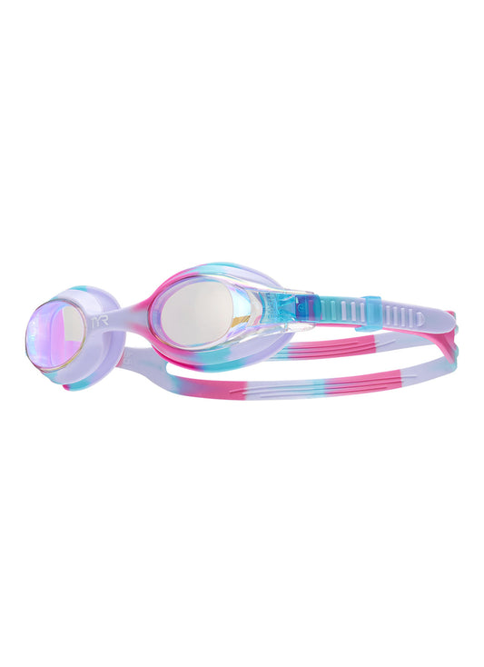 TYR Pink/Blue Kids' Swimple Tie Dye Mirrored Goggle