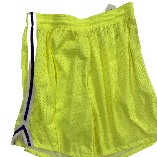 Fit 2 Win Adult Medium Neon Yellow Ribbon Shorts