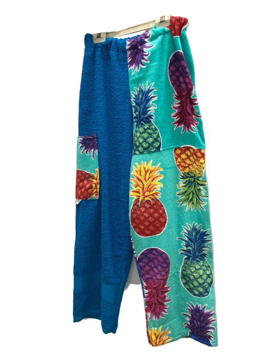 Blue/Green Pineapple Towel Pants