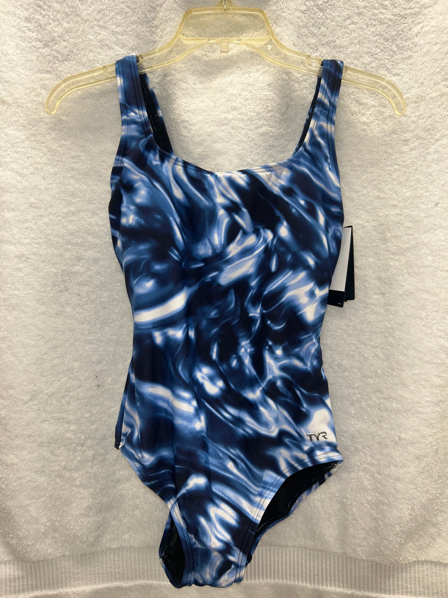 TYR Scoop Neck Control Rivo Met. Blue Size 6