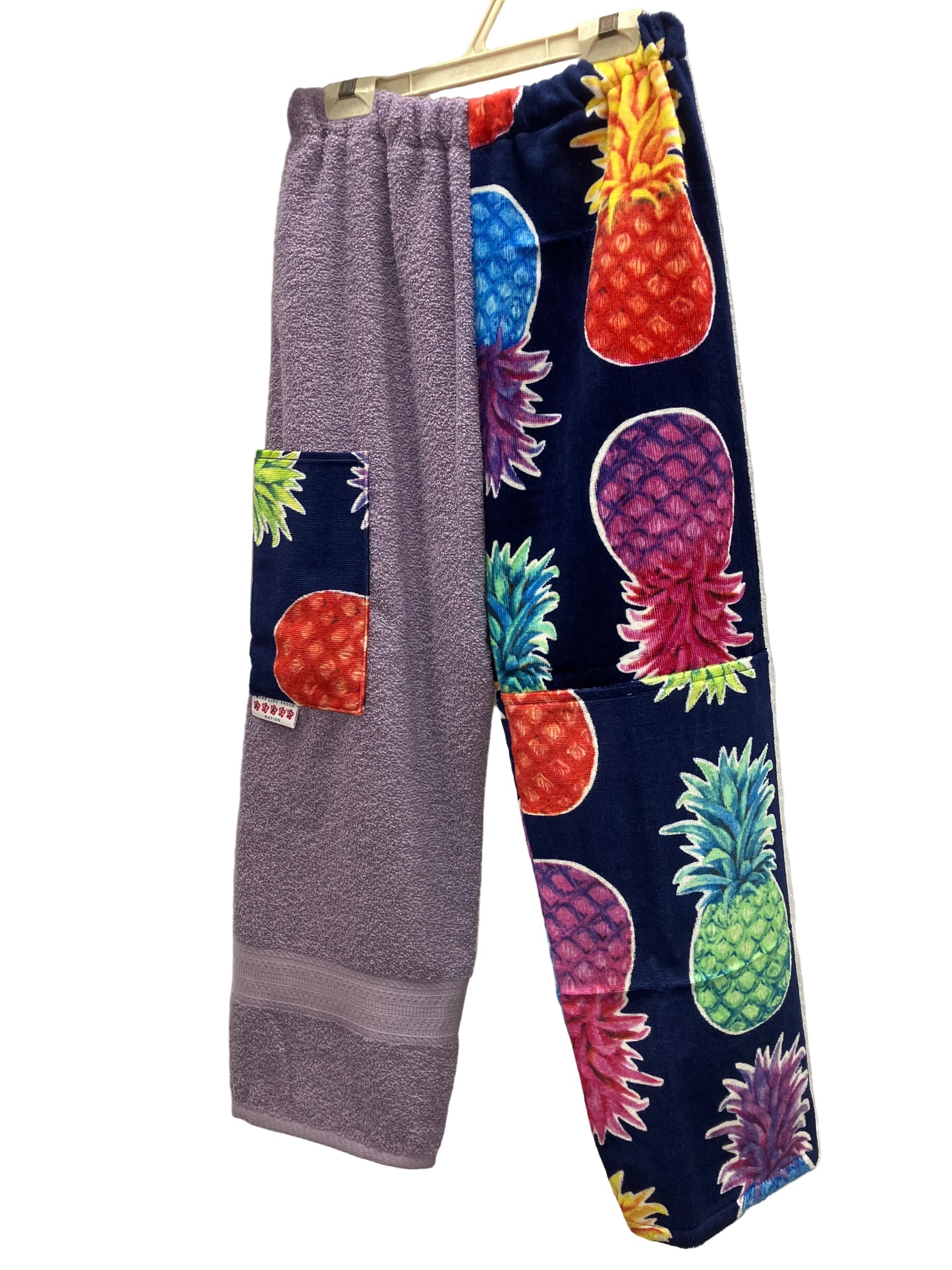 Purple/Navy Pineapple Towel Pants