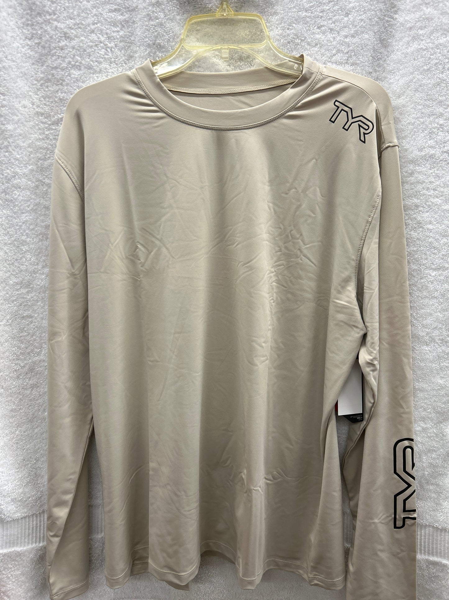 TYR Men Long Sun Shirt Cobblestone Size XL
