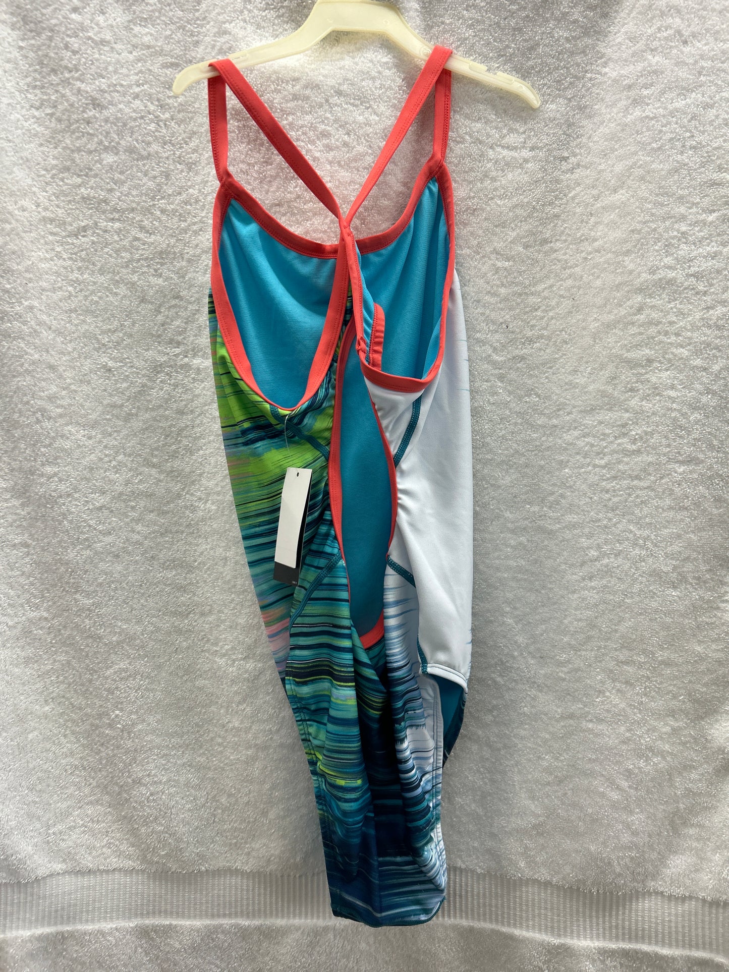 TYR Women’s Diamond Fit Bravura White/Multi Size 38
