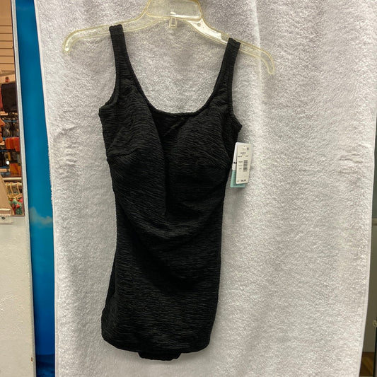Penbrooke Black Front Attached Skirt Mastectomy One Piece Size 14