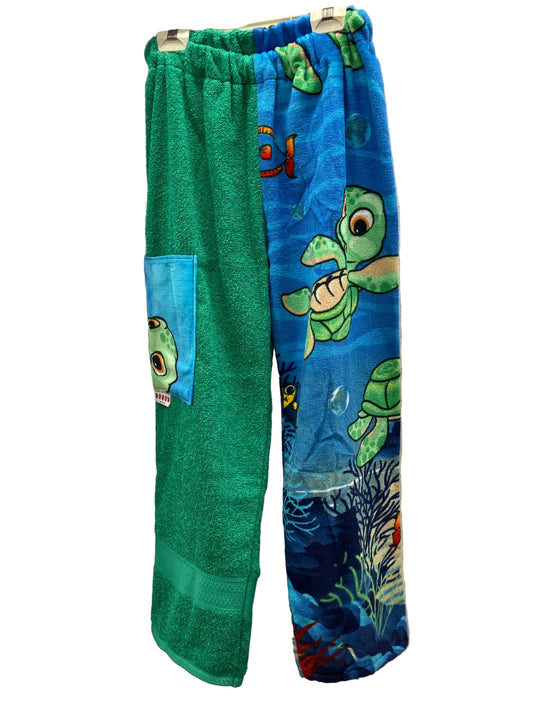 Green Turtle Towel Pants