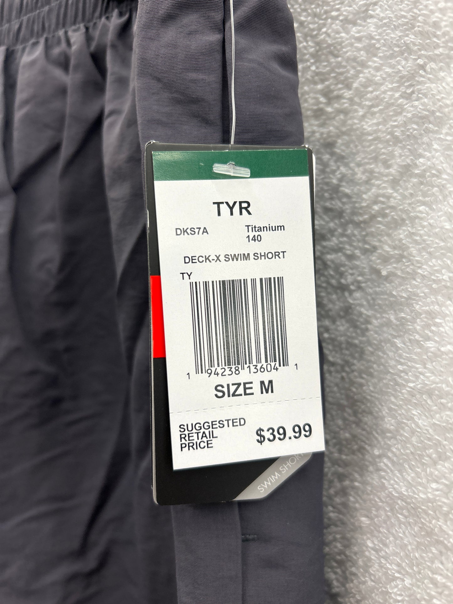 TYR Deck-X Swim Short Titanium Size XL
