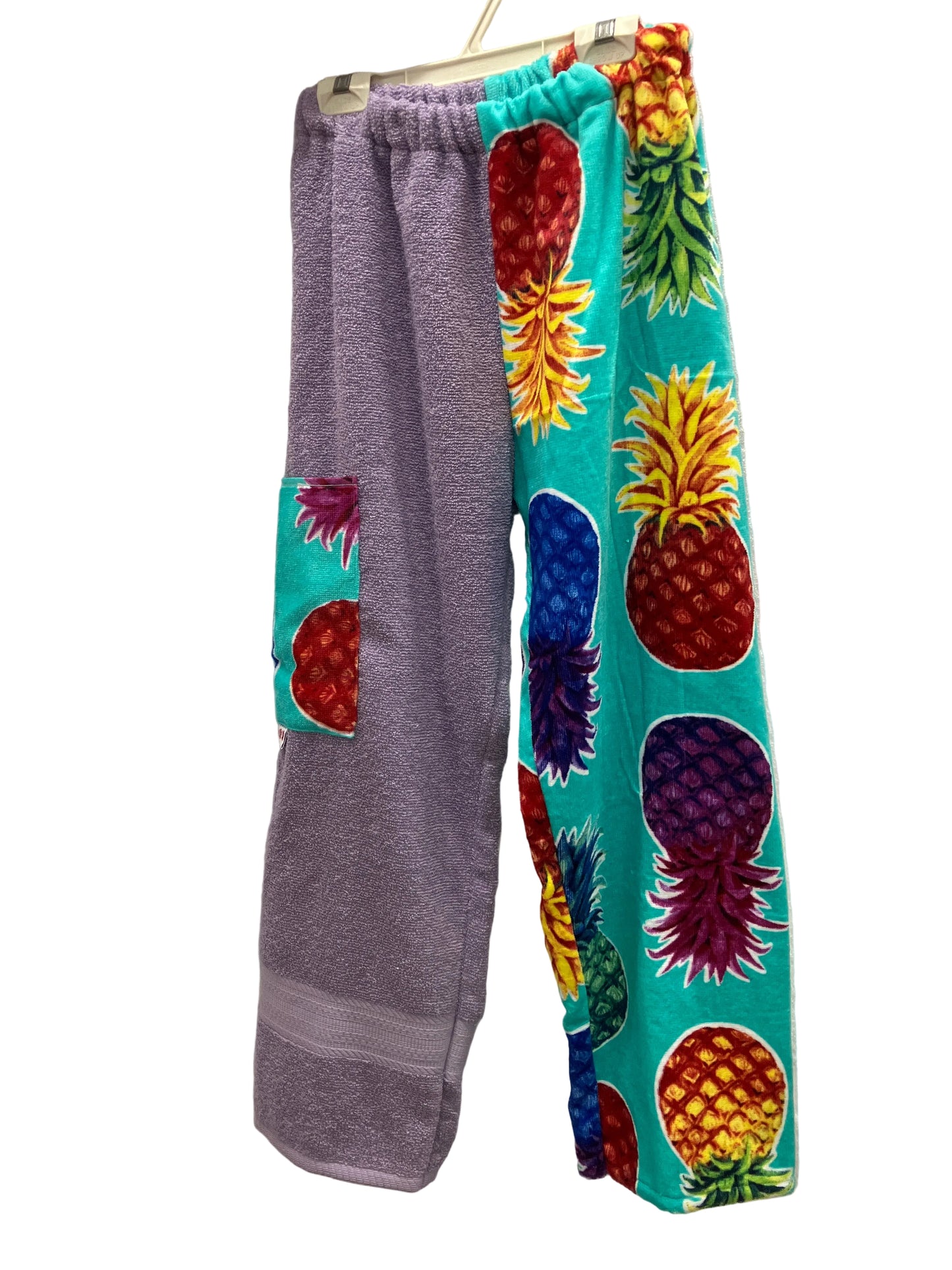Purple/Green Pineapple Towel Pants