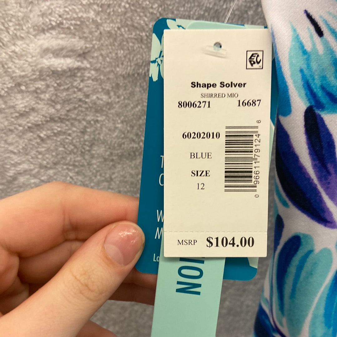Shape Solver Shirred Mio Blue Onepiece Size 12