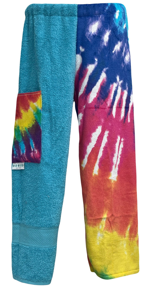 Teal Tie Dye Towel Pants
