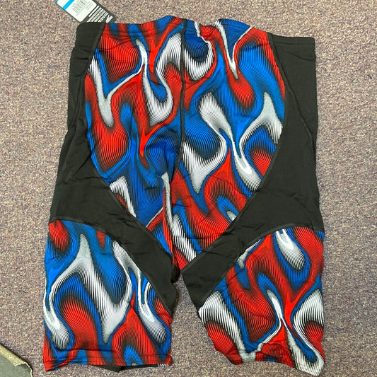 Speedo Endurance+ Team Royal Blue/Red/White Jammer Size 38
