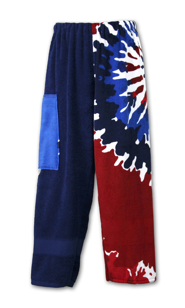Navy Tie Dye Towel Pants