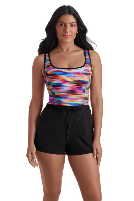 Longitude ShapeSolverSport Binded Scoopneck Runaround One Piece