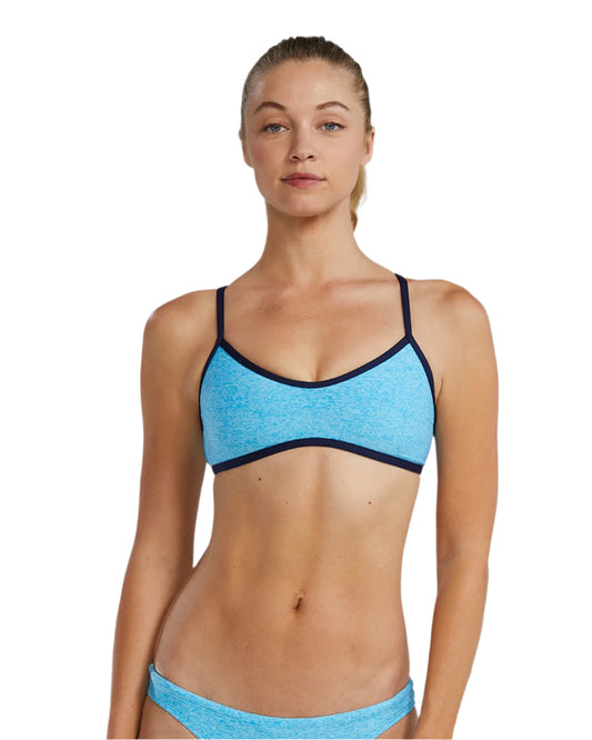 TYR Blue/Aqua Lapped Durafast Elite Trinity Bikini
