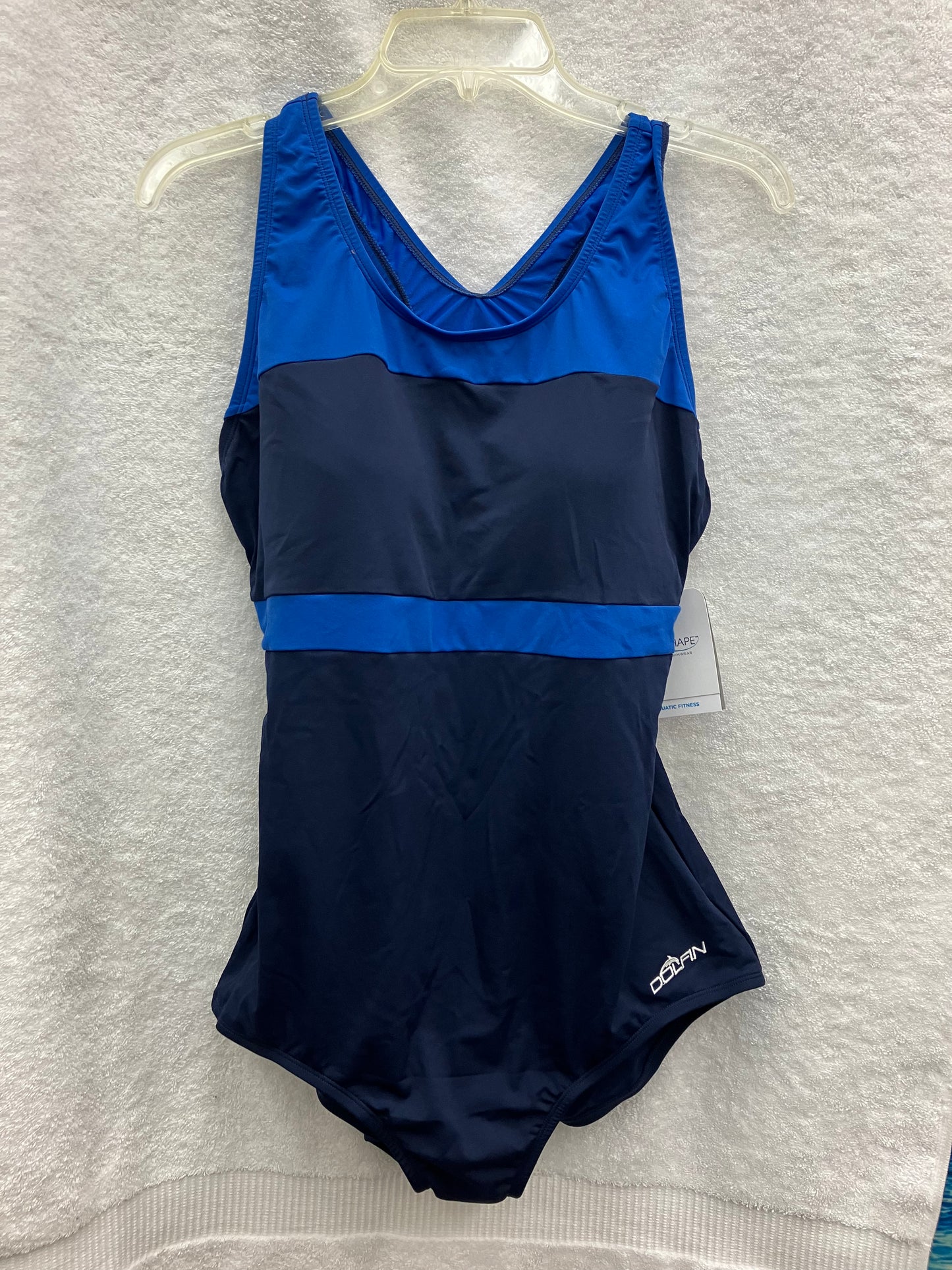 Dolfin Navy/Royal H Back Suit Size 18