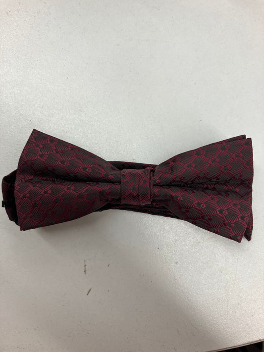 Maroon and Black Bow Tie