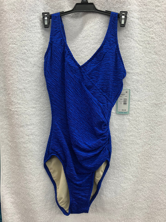 Penbrooke Royal Blue One Piece V Back Suit Size 12