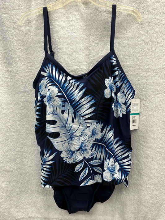 Maxine Indigo Moon Trop Faux Tank Swimsuit Size 16