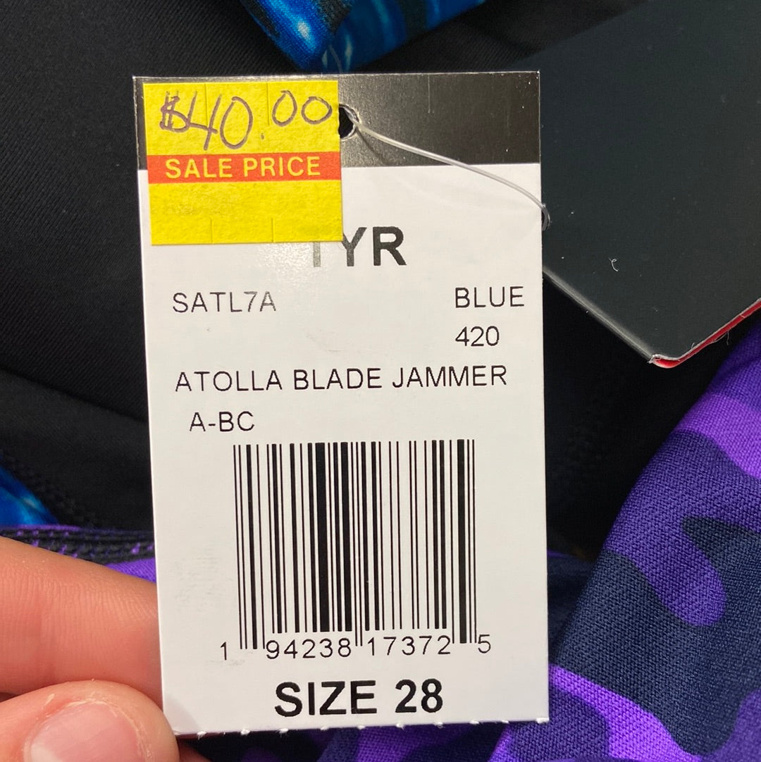 TYR Blue Atolla Blade Jammer Size 28