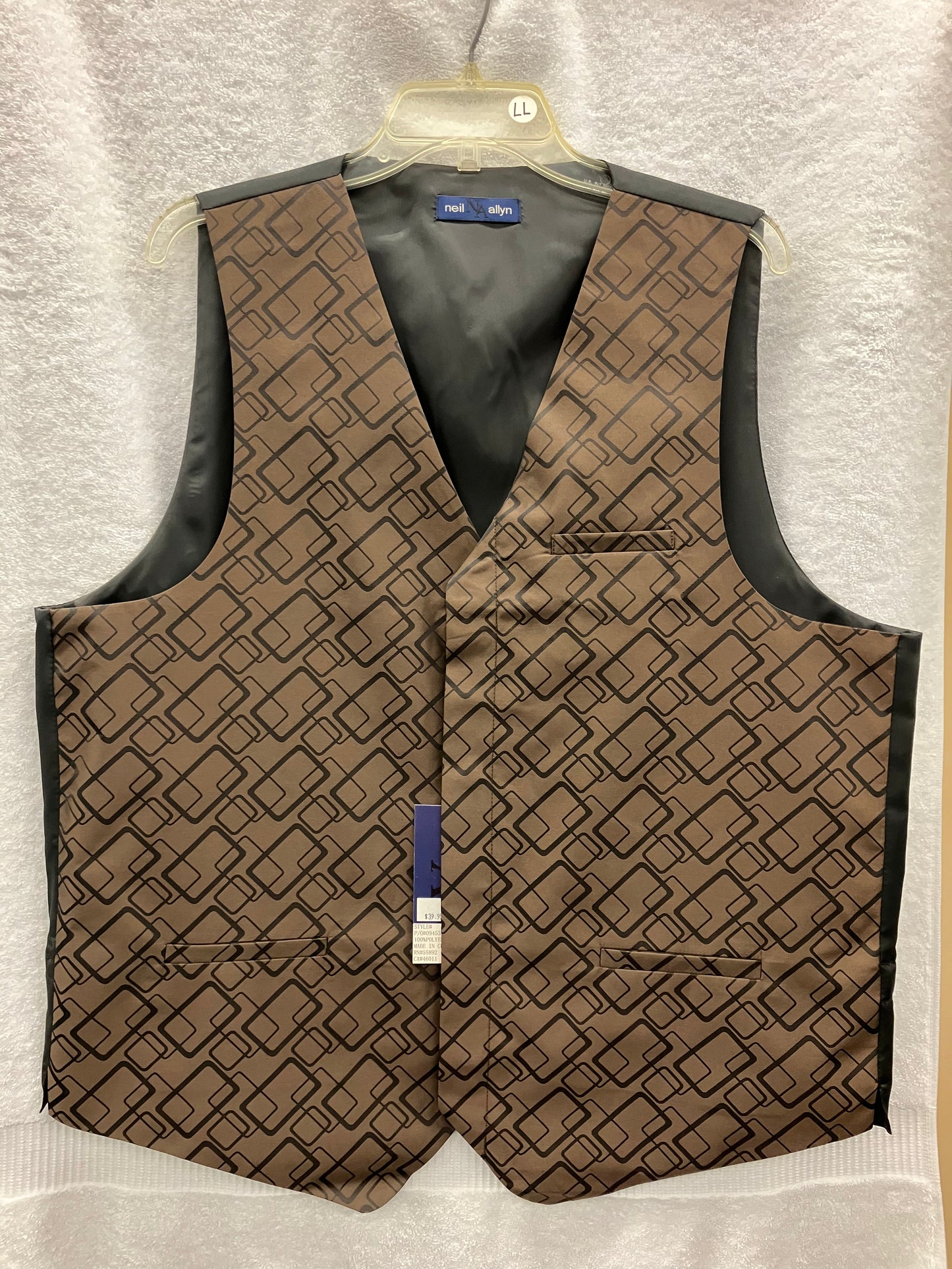 Large Brown Patterned Vest