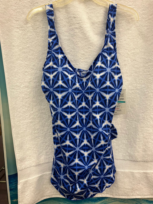 Maxine Cobalt Wide Strap Sarong Suit Size 16