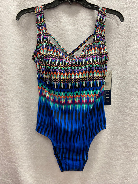 Longitude One Piece Multi Color Cross Back Suit Size 8