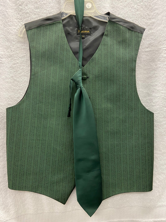 Large Green Vest and Tie