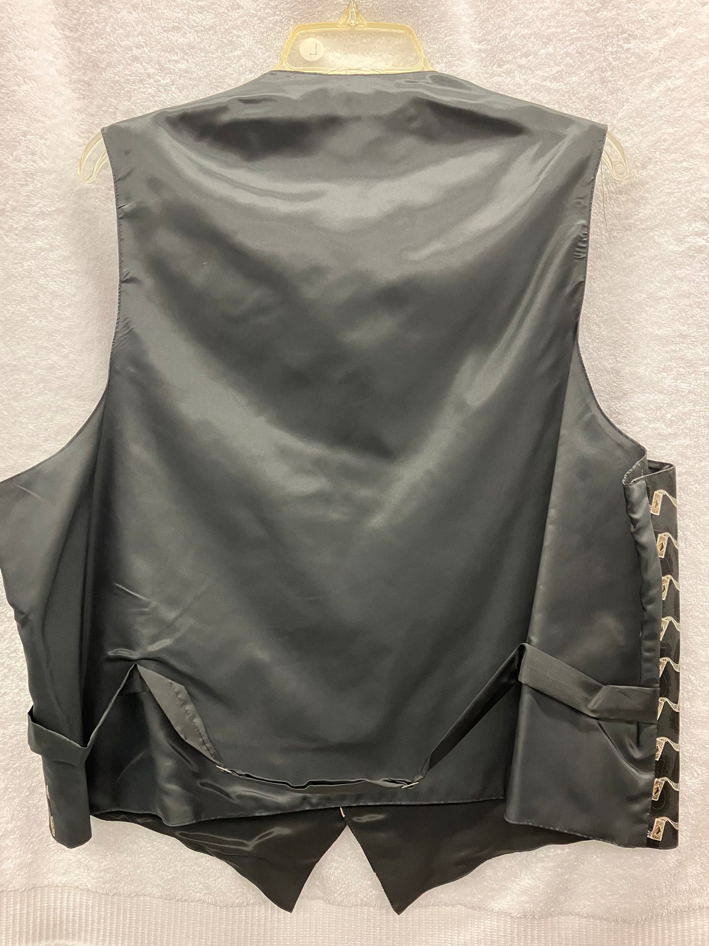 Large Black Patterned Vest