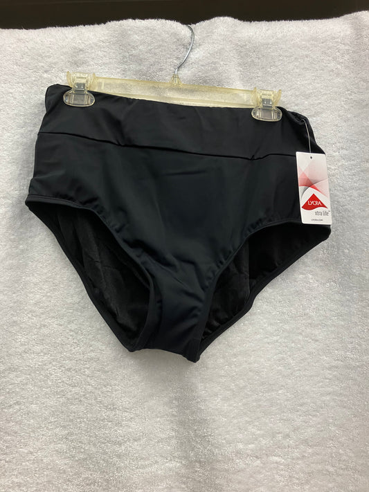 Maxine Black Solid Wide Band Full Skirt Size 16