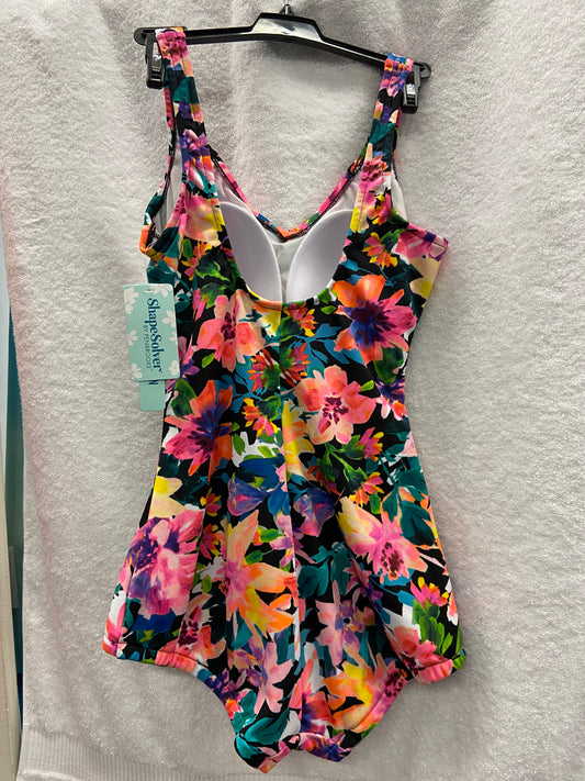 Penbrooke Black/Multicolor Shape Solver One Piece Missy Control Size 10